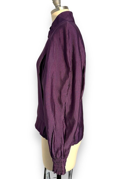 Vintage 1970s Purple Blouse by Pierre D’Alby for … - image 3
