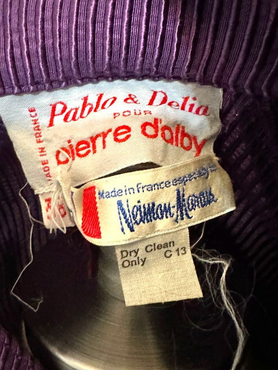 Vintage 1970s Purple Blouse by Pierre D’Alby for … - image 8