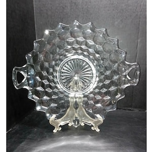 Vintage American Fostoria handled cake plate