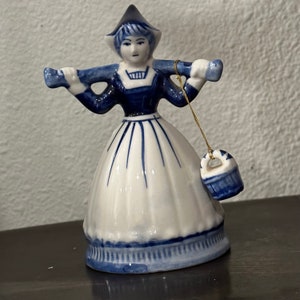 Etsy Figurines Delft Girl - Delft Figurine Porcelain