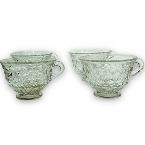 Tazze da tè vintage americane Fostoria con piedini