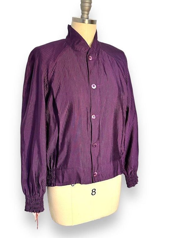 Vintage 1970s Purple Blouse by Pierre D’Alby for … - image 6