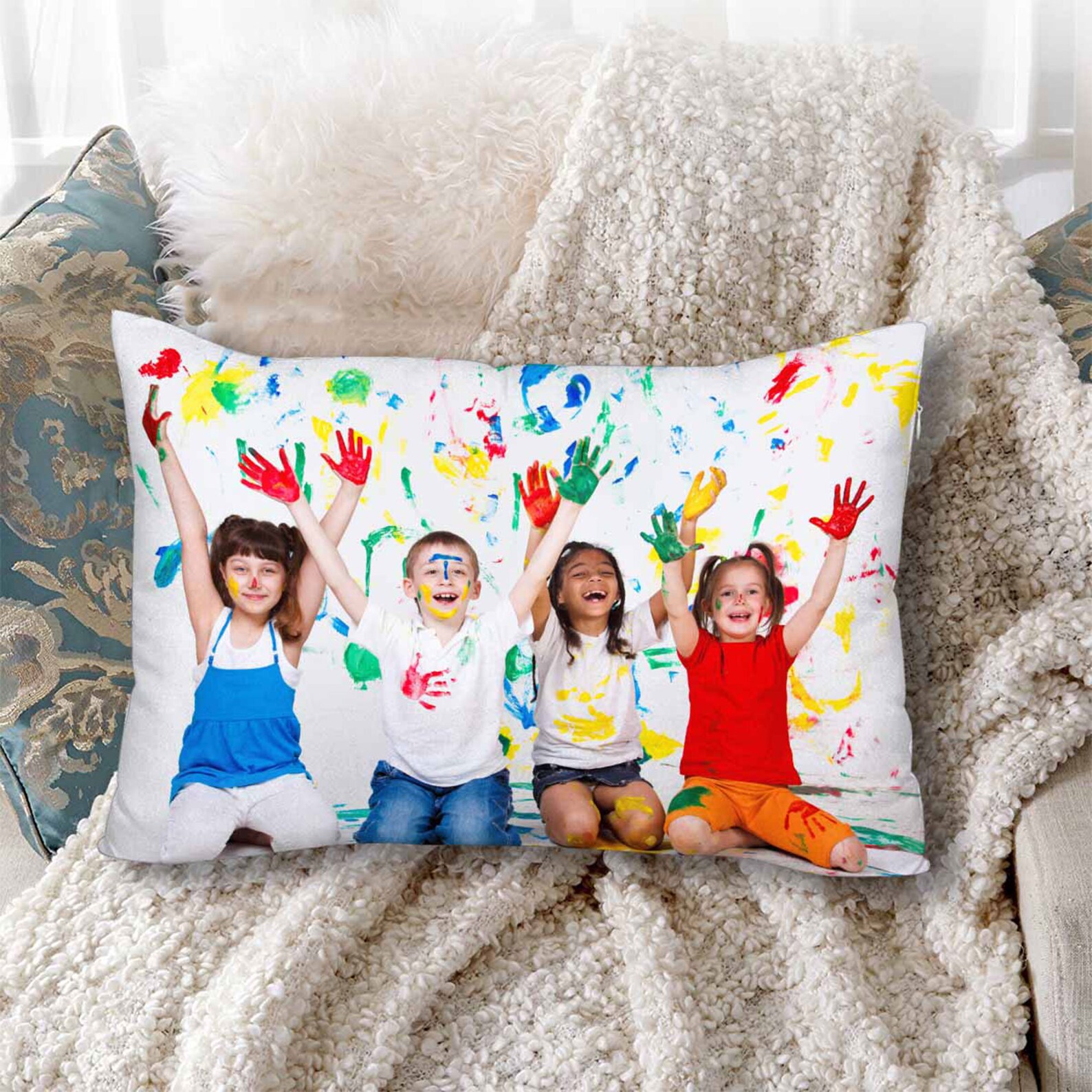 Kids Face Pillowcase Children Personalized Name Pillow Cover Etsy