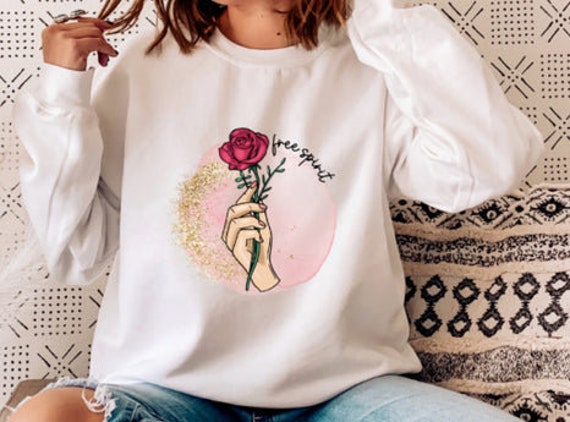 Free Spirit Pink Rose sweatshirt