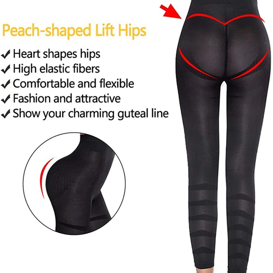 Shapewear AntiCellulite Compression Leggings Leg Slimming Etsy