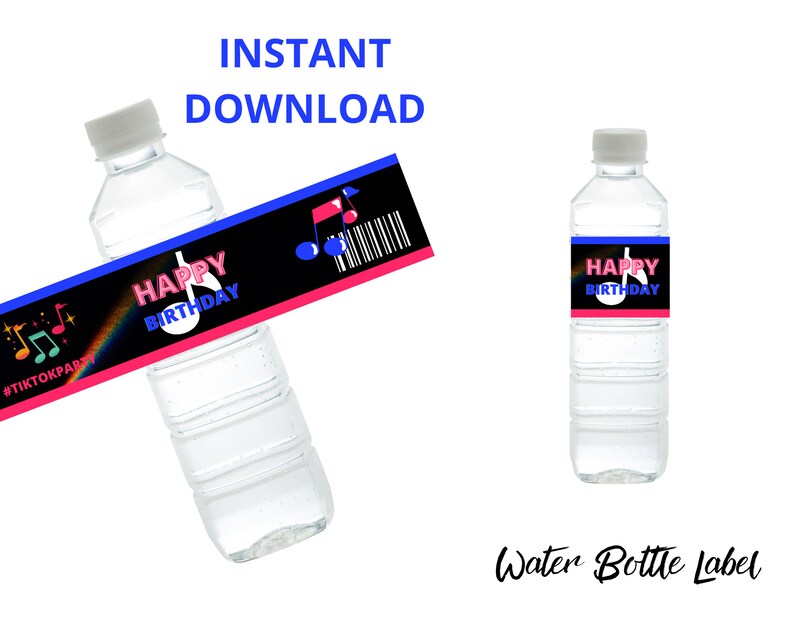 Tik Tok Party Water Bottle Label Water Bottle LabelTiktok Etsy