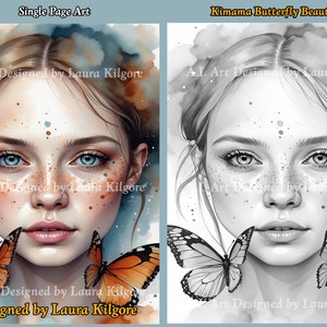 Butterfly Beauty Greyscale Coloring Page for Adults (PDF)
