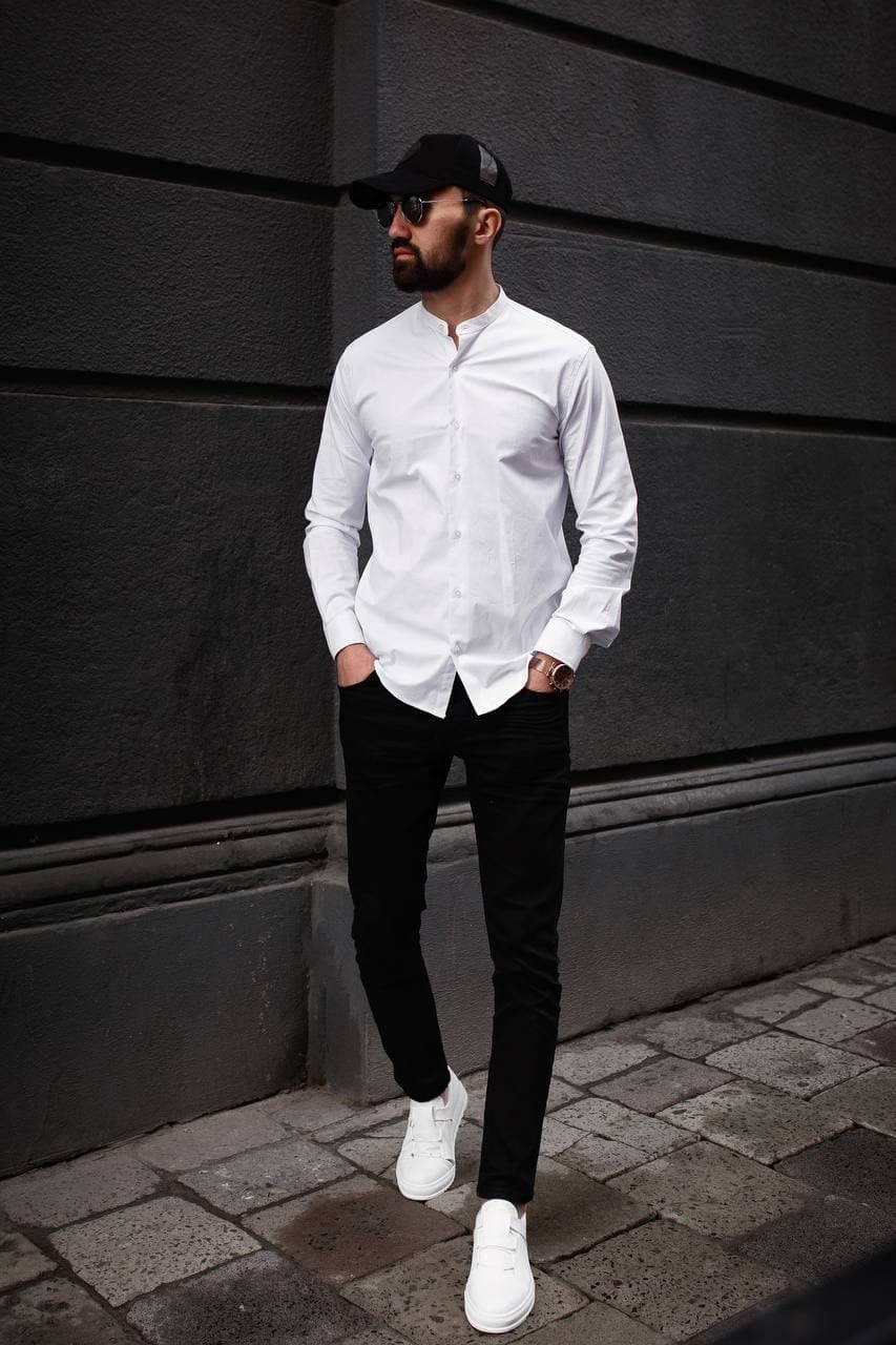 Mens Black and White Casual and Classic Shirt / Black Friday - Etsy