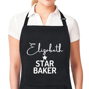 Personalised Star Baker Apron - Custom Cooking Apron for Women and Men - Star Baker Custom Apron