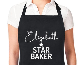 Personalized Star Baker Apron – Custom Cooking Gift