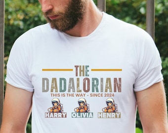 Camiseta Dadalorian personalizada, regalo personalizado para el Día del Padre, camiseta divertida para papá