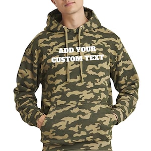 Custom Camo Hoodie Mens womens Camo Hoodies Unisex Adult Hoodies Personalised Camo Hoodies Gift for men women