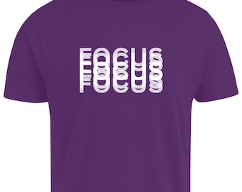 FOCUS T-Shirt - Minimal motivierende Grafik T-Shirt - Inspirational Mindset Shirt - Workout Gym T-Shirt - Disziplin über Ablenkungen Shirt