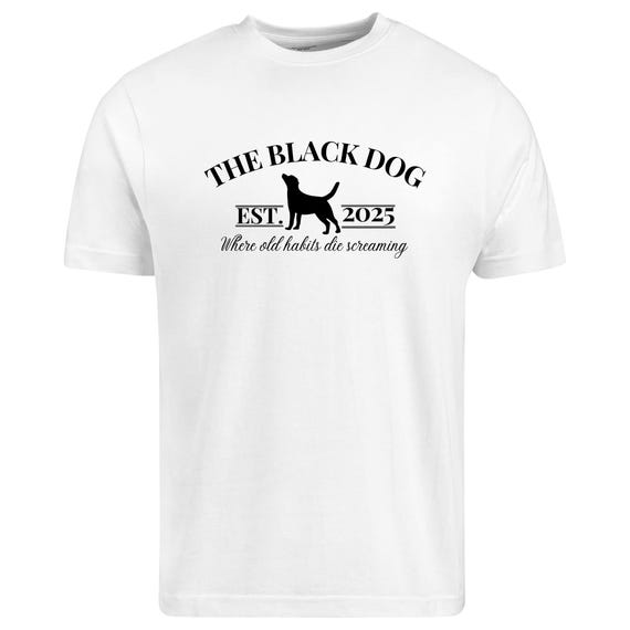 Black Dog T-shirt, Funny Printed Tee, Gift Choice - Etsy