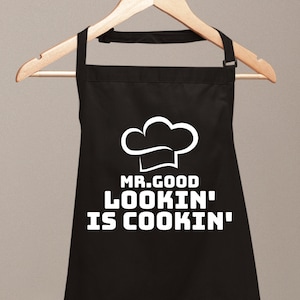 El señor Good Lookin está cocinando Delantales divertidos para hombres y mujeres Delantal de cocina novedoso para chef Regalo de inauguración de la casa para cocinar y hornear Día del padre