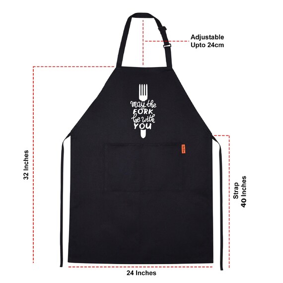 Funny Apron For Cooking & BBQ - Adjustable Waterproof Polyester Apron With Long Ties For Men & Women, Unique Pattern, Kitchen Gift - View #5