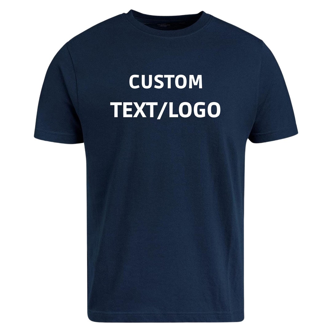 Custom Text T-Shirt - Personalized Front & Back Print, 100% Cotton, Unisex, Made In USA