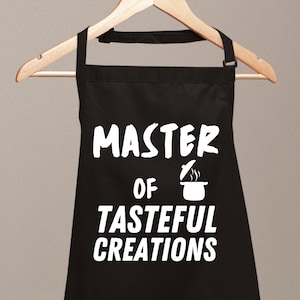 Master of Tasteful Greations Chef Grill Gifts for Men Funny Apron for Dad Husband Boyfriend Cooking Apron Gift for Father&#39;s Day, Birthday