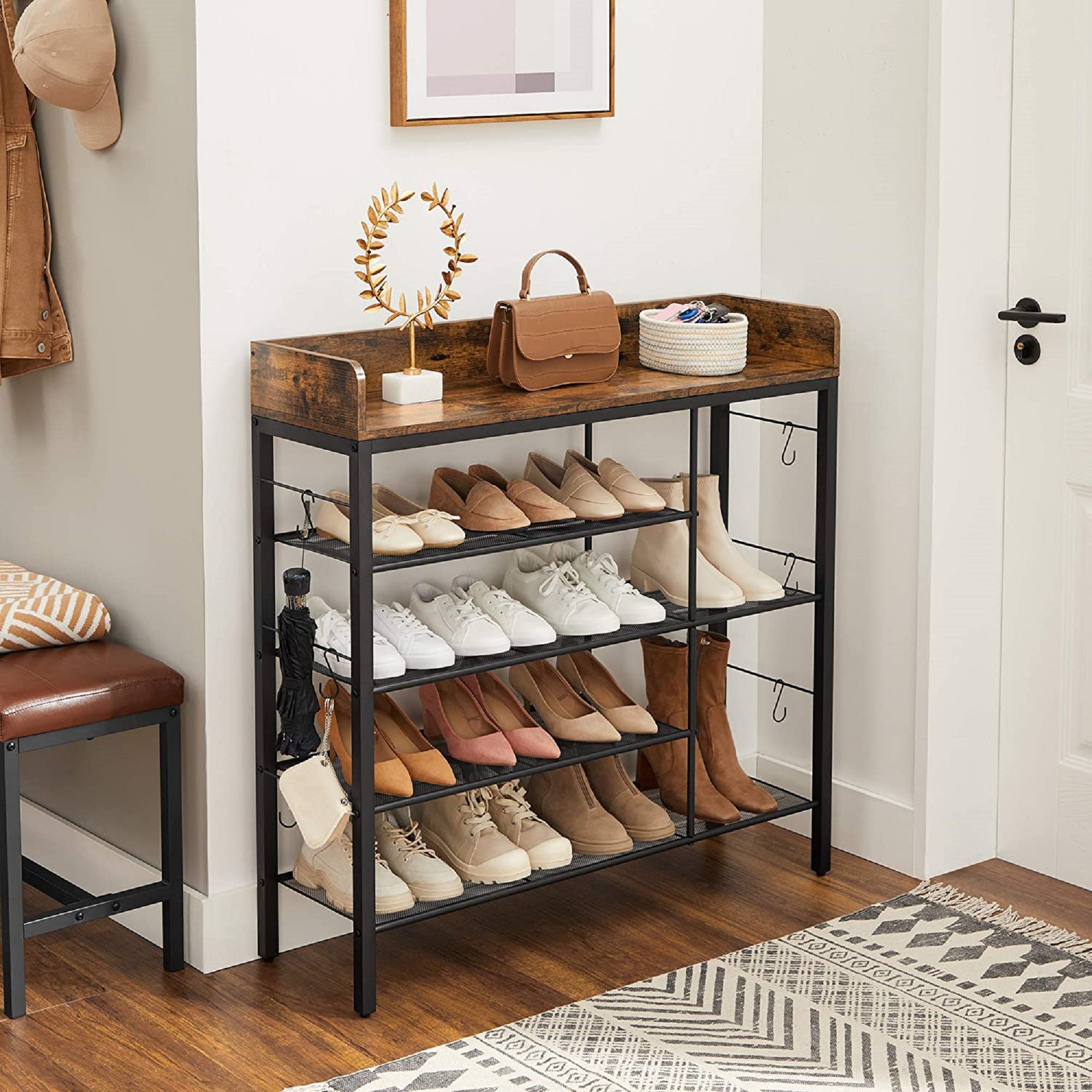 Shoe Rack Organizer Console Table for Slippers High Heels Etsy