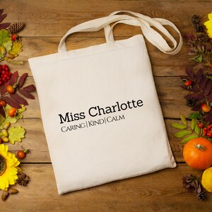 Personalised Thank You Teacher Gift Tote Bag End Of Year Gift Bag Custom teacher tote bag, gift for teachers, gift for anyone