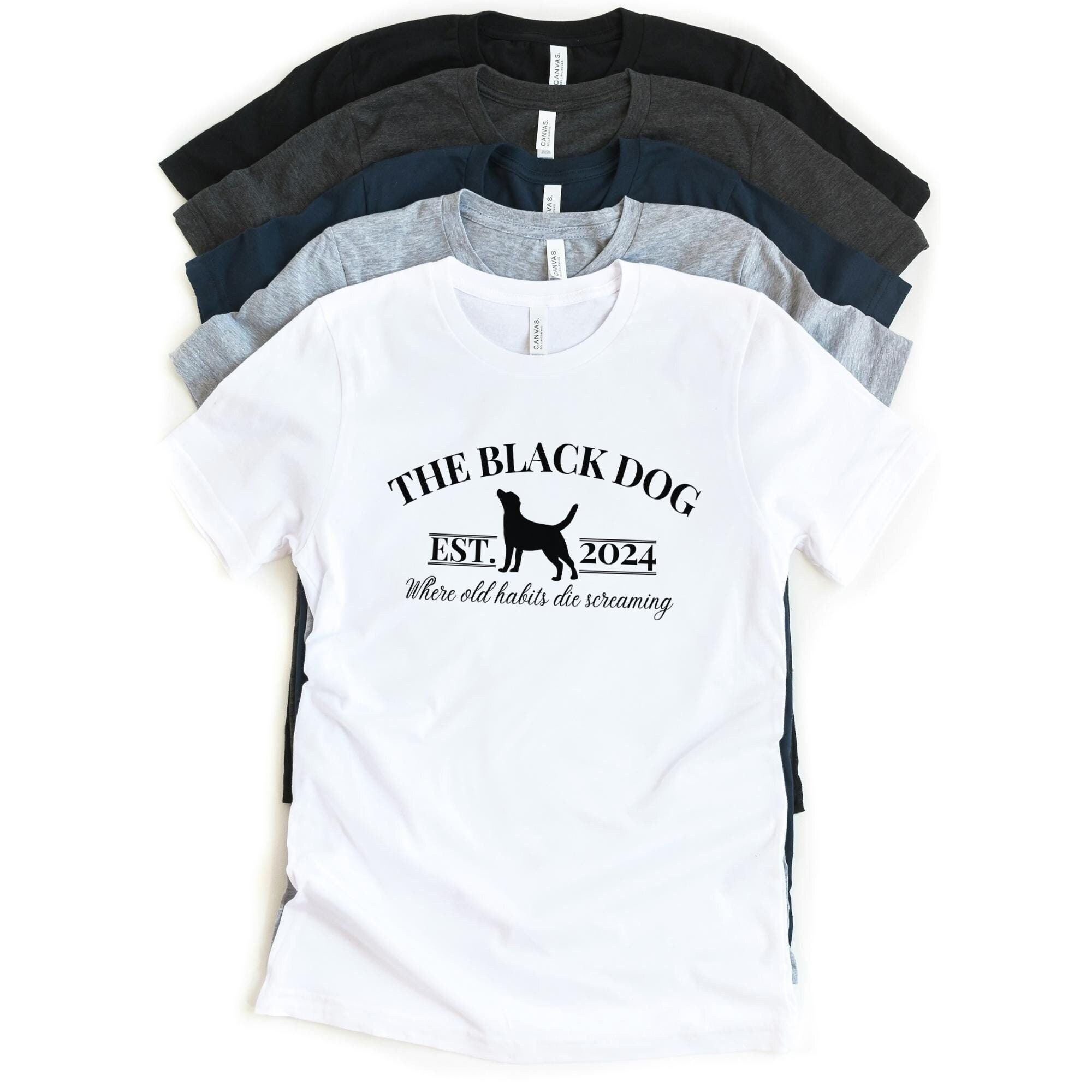 The Black Dog Shirt, Stylish Custom Dog Established Shirt