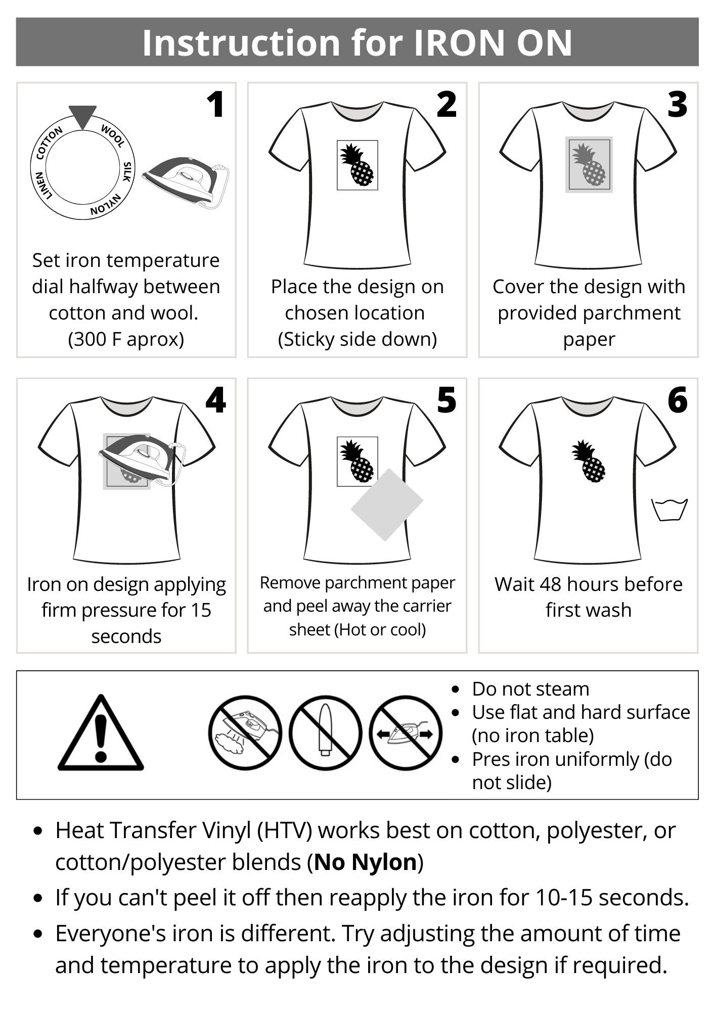 Custom Iron on Transfers Vinyl Decals Personalized Heat for Etsy UK