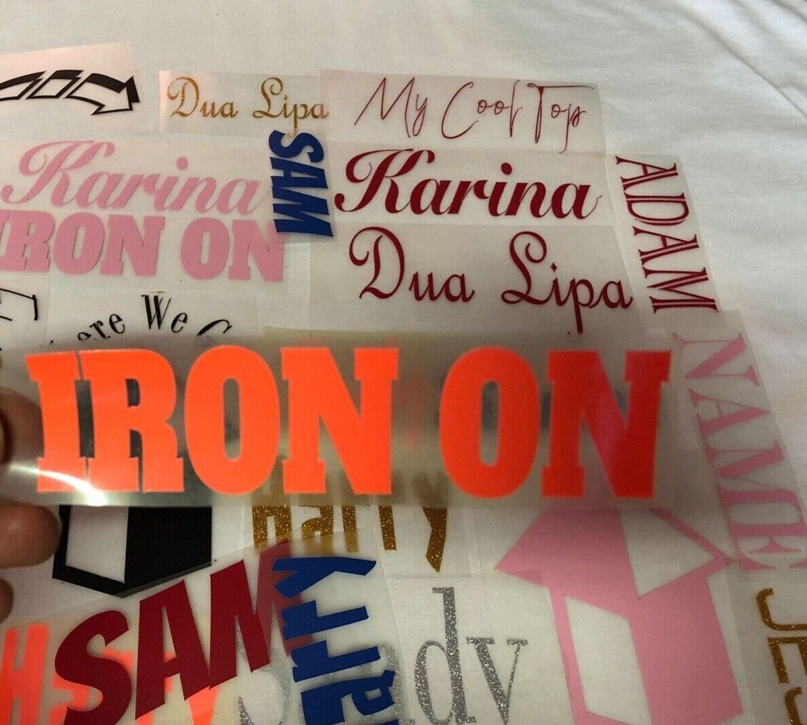 Custom Iron on Transfers Vinyl Decals Personalized Heat for Etsy UK