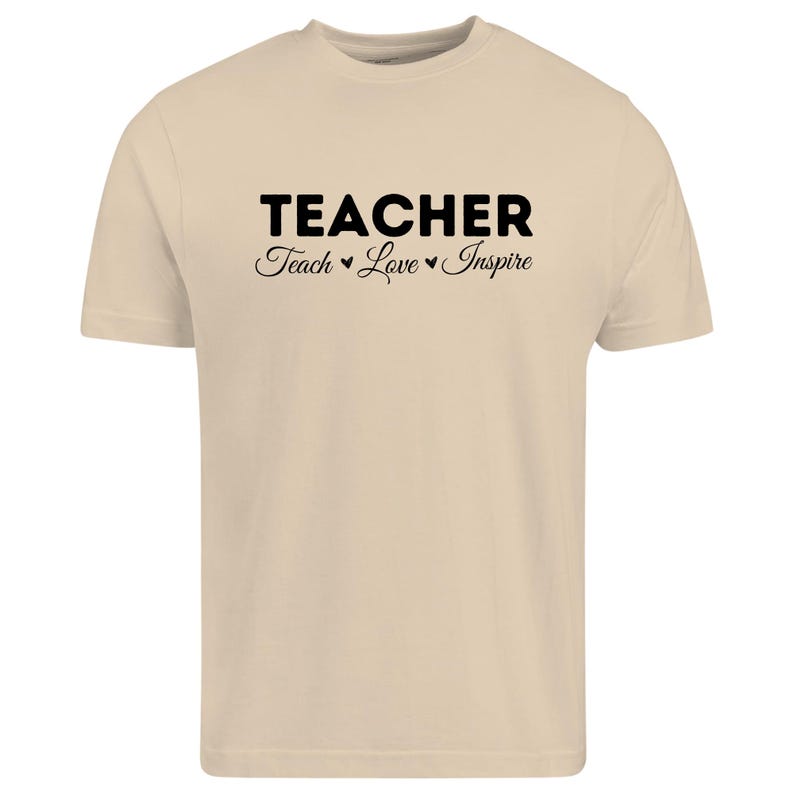 Teach Love Inspire Tshirt Heartfelt Teacher Gift Preschool to