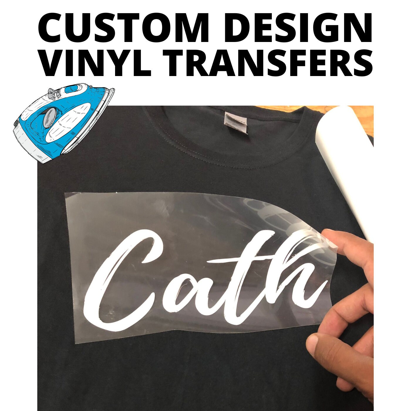 Custom Iron on Transfers Vinyl Decals Personalized Heat for Etsy UK
