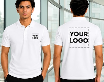 Custom Front and Back Print Polo Shirt – Business Workwear Uniform Branding
