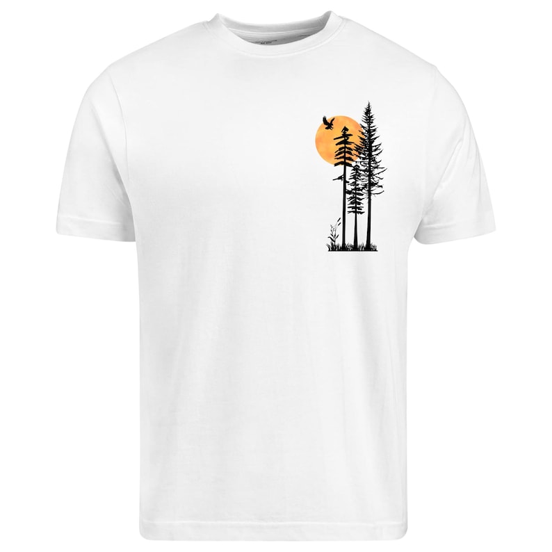 nature t shirt
forest sunset shirt
minimalist outdoor tee
pine tree shirt
adventure graphic tee
sun and trees design
hiking lover gift
camping shirt
national park style
bird silhouette shirt
sunset nature shirt
mountain life clothing
eco inspired t shirt