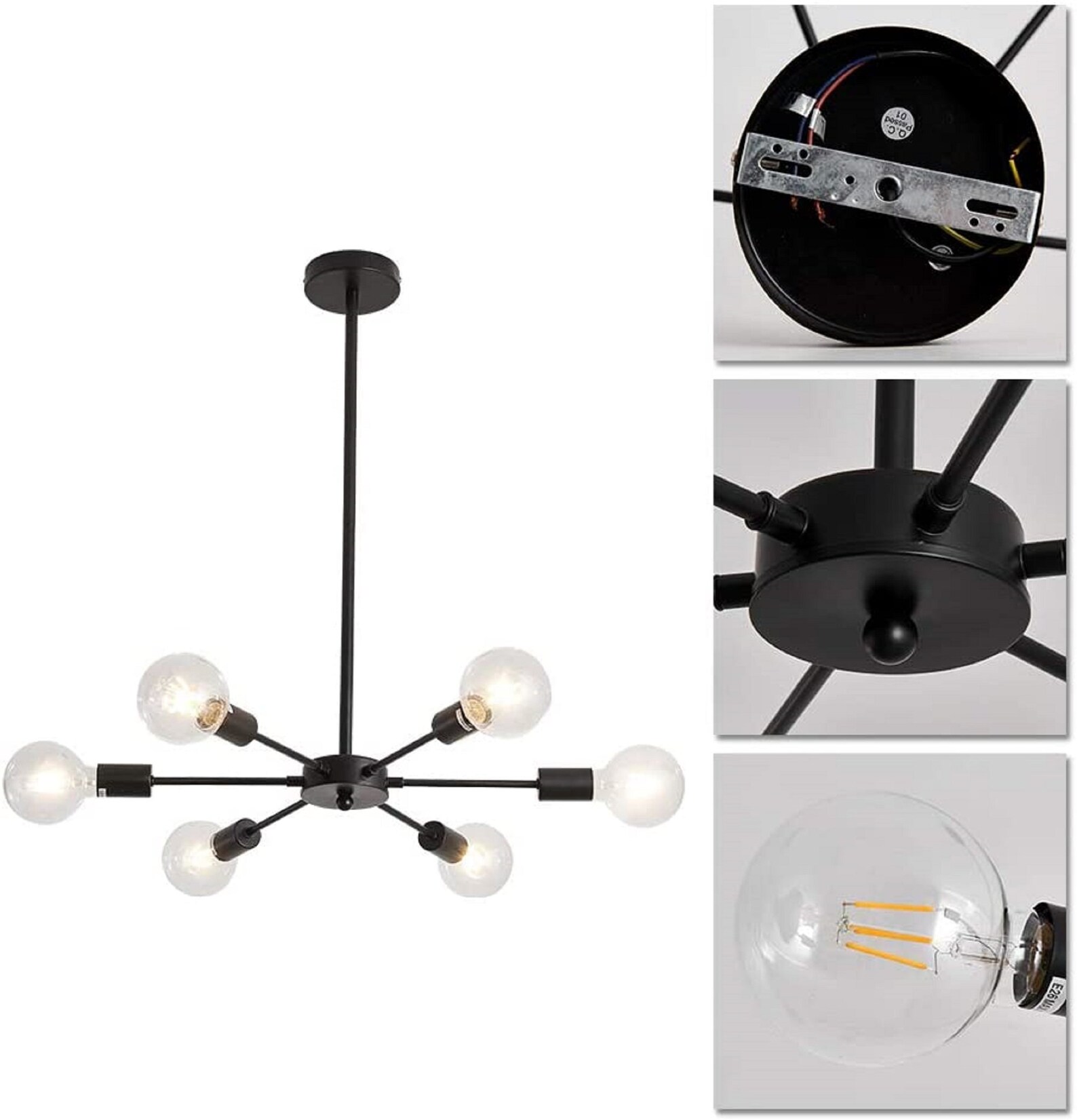 Industrial 6 Light Handmade Chandelier Ceiling Lamp Socket Etsy