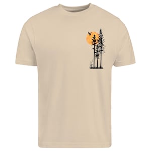 nature t shirt
forest sunset shirt
minimalist outdoor tee
pine tree shirt
adventure graphic tee
sun and trees design
hiking lover gift
camping shirt
national park style
bird silhouette shirt
sunset nature shirt
mountain life clothing
eco inspired t shirt