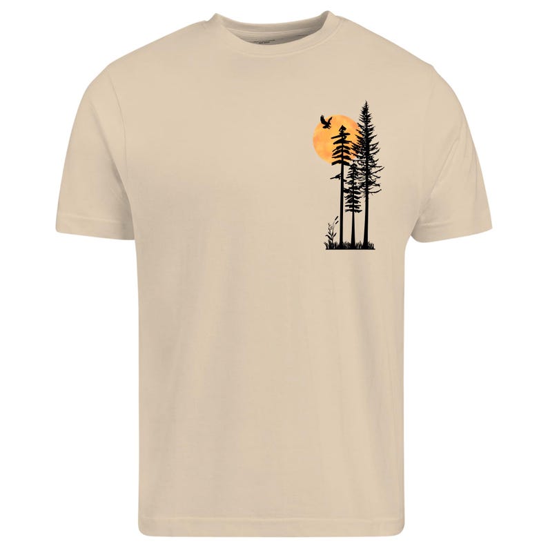 nature t shirt
forest sunset shirt
minimalist outdoor tee
pine tree shirt
adventure graphic tee
sun and trees design
hiking lover gift
camping shirt
national park style
bird silhouette shirt
sunset nature shirt
mountain life clothing
eco inspired t shirt