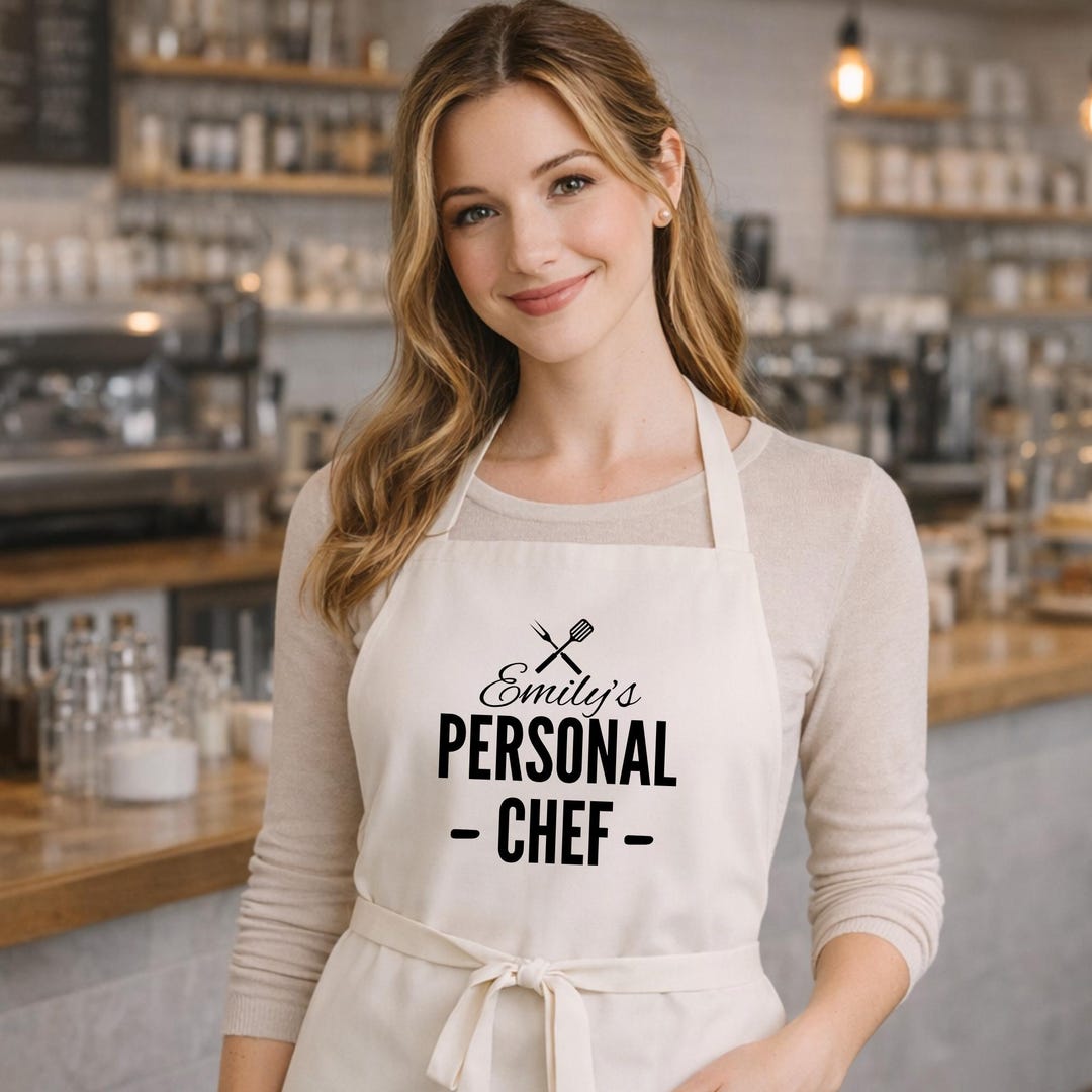 Custom Multicolor Chef Apron – Personalized for Kitchen, BBQ, Cooks ...