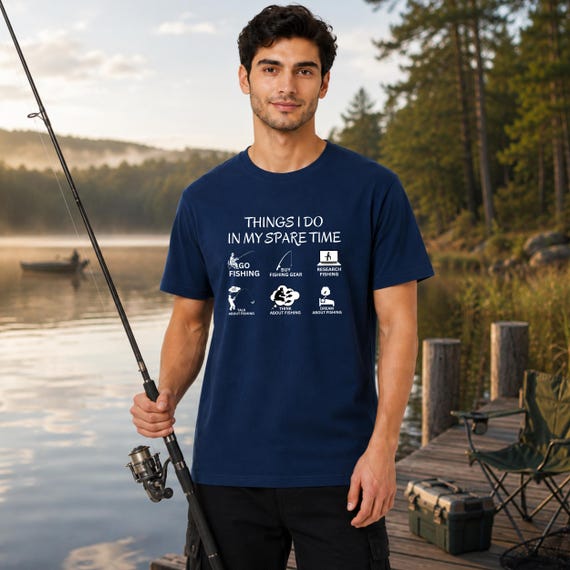 Funny Fishing T-Shirt, Spare Time Fisherman Gift