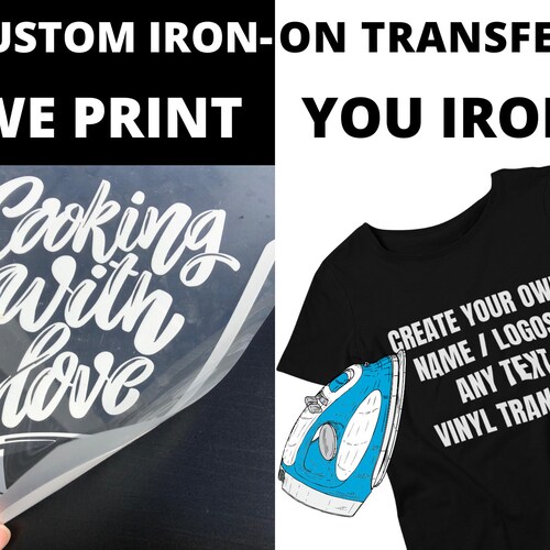 Custom Iron on Vinyl Decals for Tshirts DECAL ONLY Etsy UK
