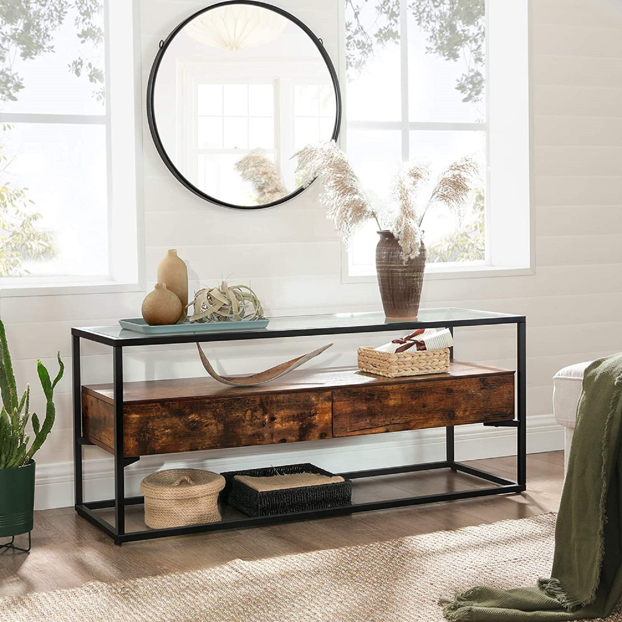 TV-Schrank für bis zu 55-Zoll-Fernseher TV-Konsole mit 2 | Etsy