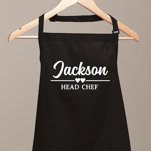 Gepersonaliseerde chef-kokschort, aangepaste chef-kokschort, kerst- of jubileumcadeau, bruidscadeau, barbecueschort chef-kok