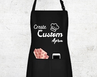 Personalised Aprons Women Men Apron with pockets Cooking Apron Gift for Her Halloween Gift Custom Apron Father Day Gift BBQ Apron Chef Apron