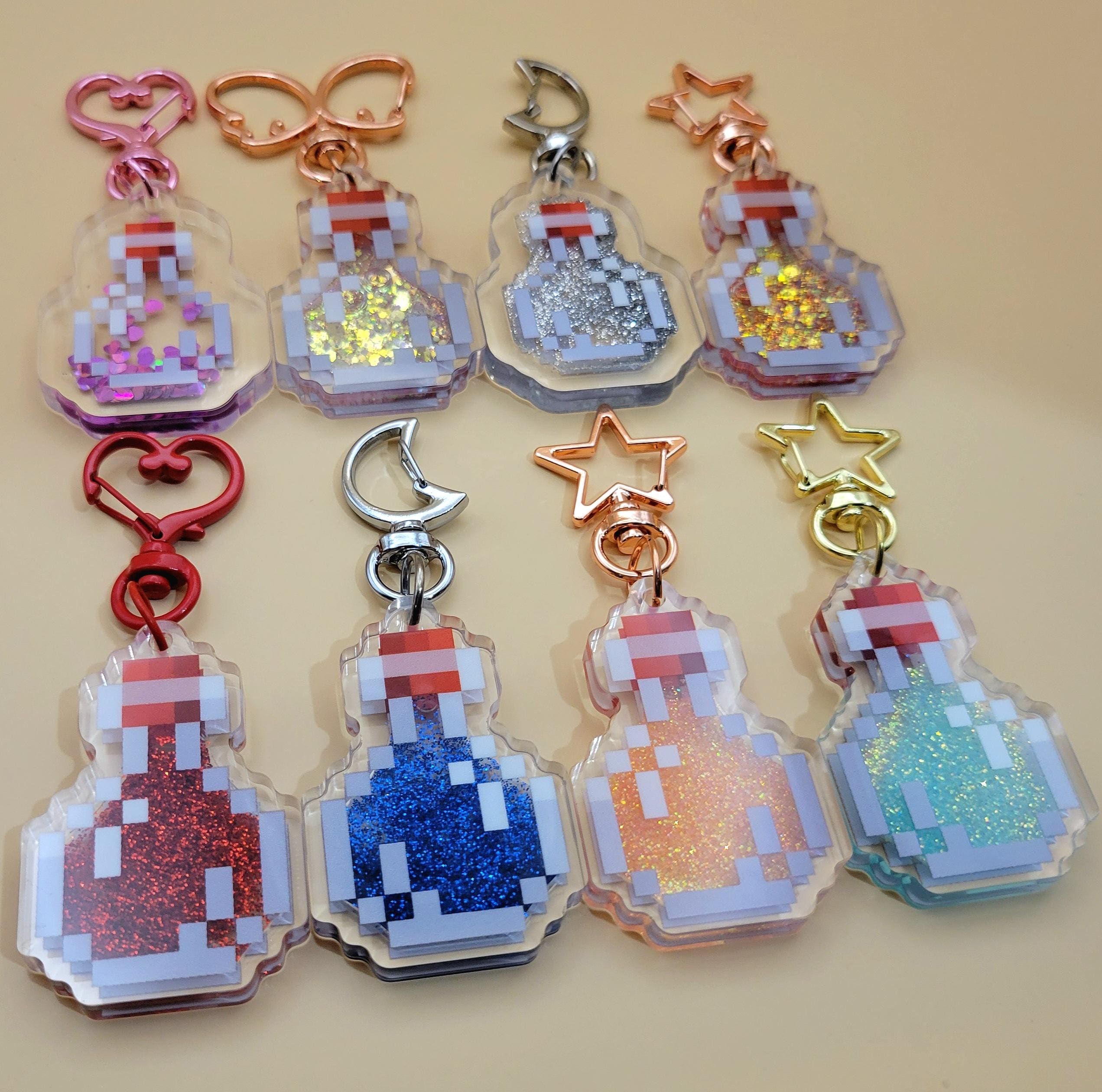 MC Potion Glitter Quicksand Shaker Keychain - Etsy