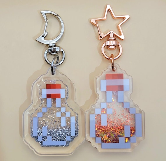 MC Potion Glitter Quicksand Shaker Keychain - Etsy