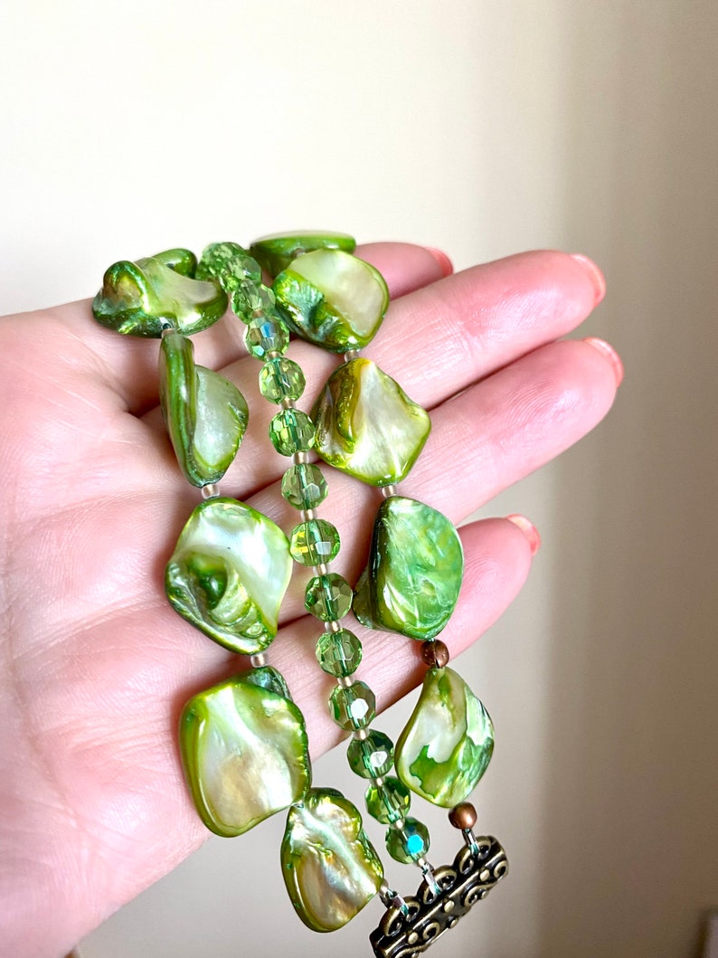 Shell Pearl 3 Strand 3 Strand Shell Pearl Free Form Beads Beaded Jewellery Bracelet - Etsy ...