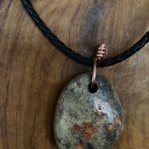 Handcrafted Unakite Jasper Stone Pendant