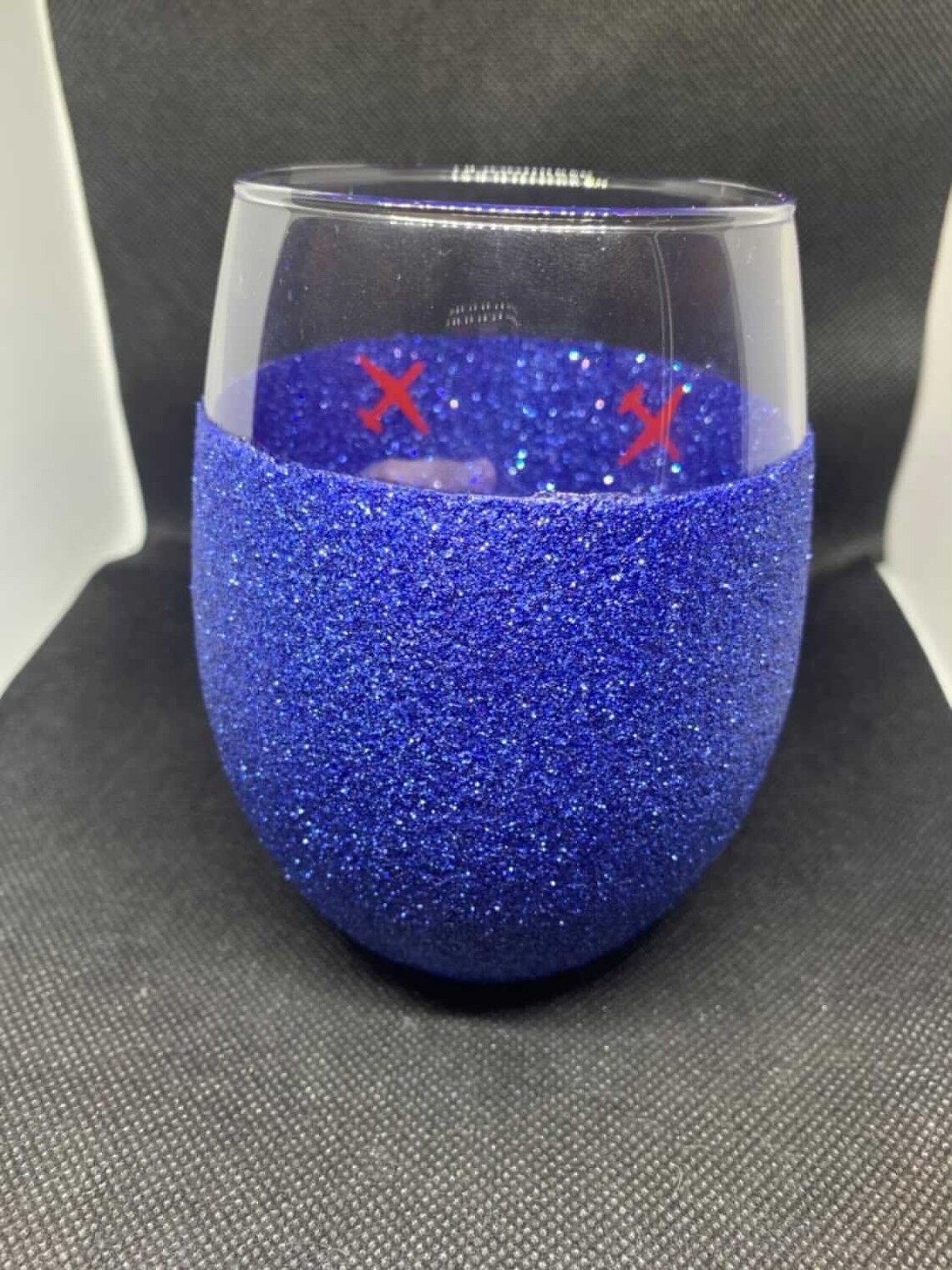 Custom peekaboo glitter stemless wine glasses Etsy