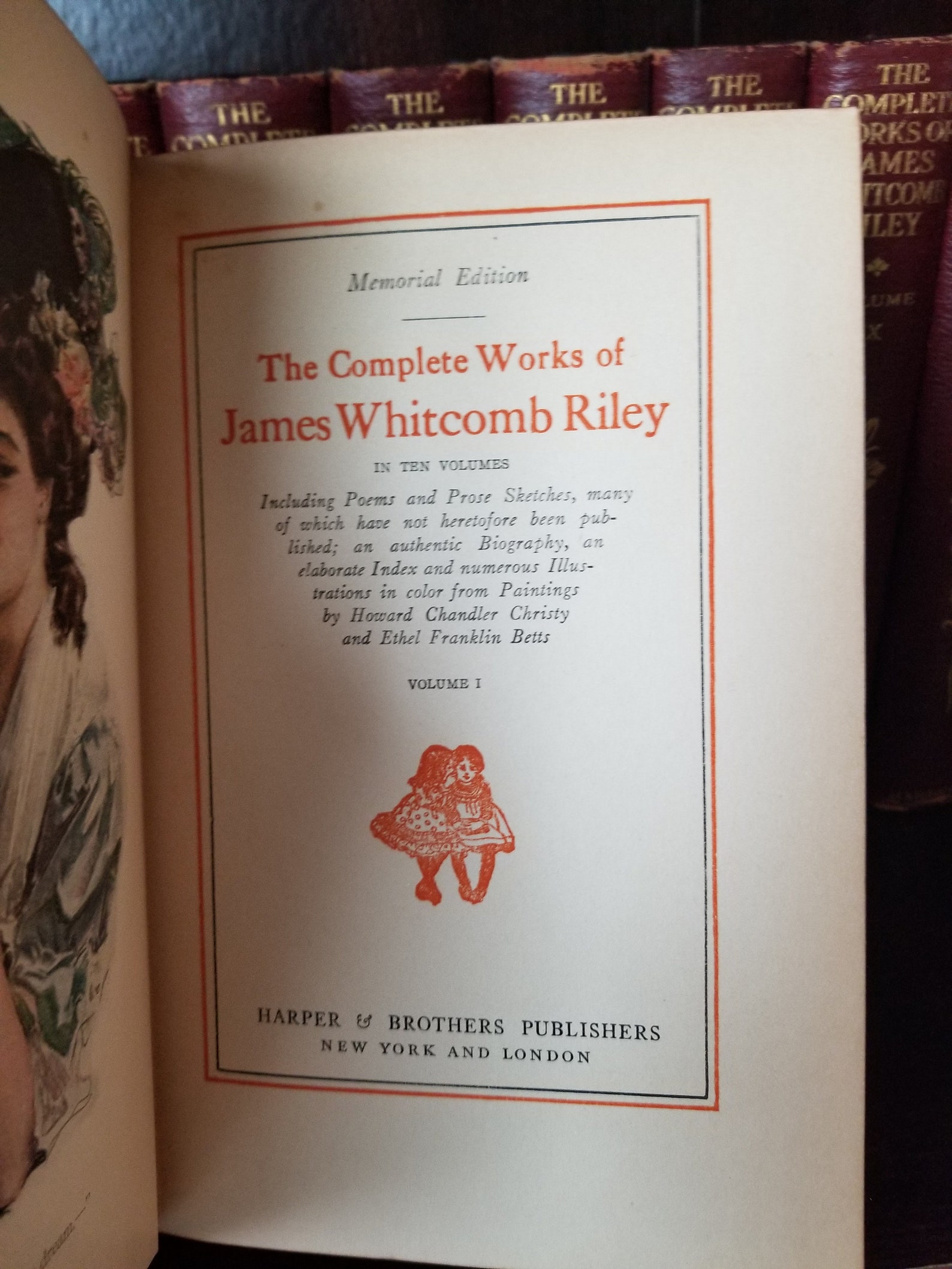 1916 Vintage Books: Complete Works of James Whitcomb Riley - Etsy