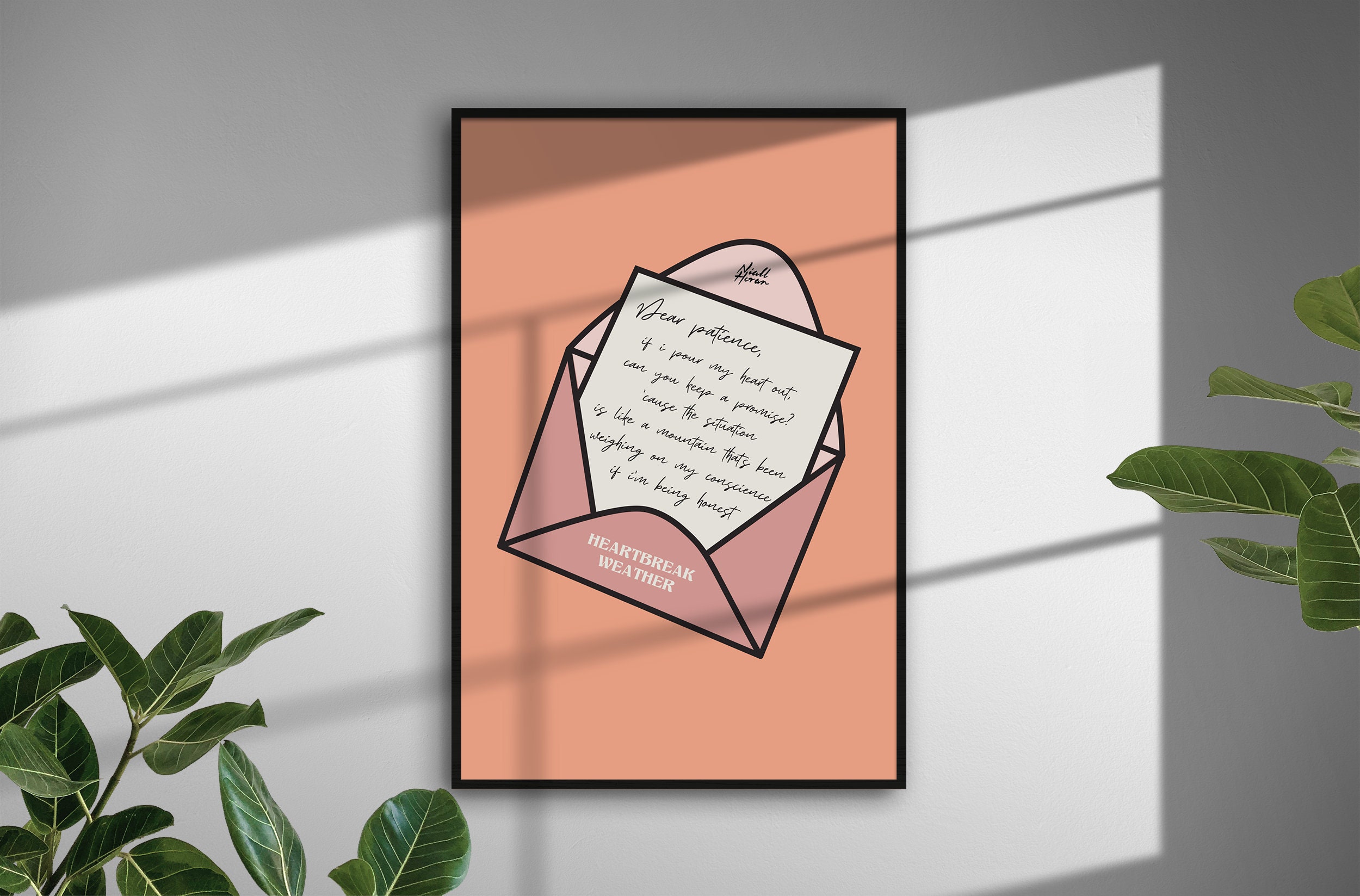 Niall Horan Dear Patience Lyrics Print Wall Decor