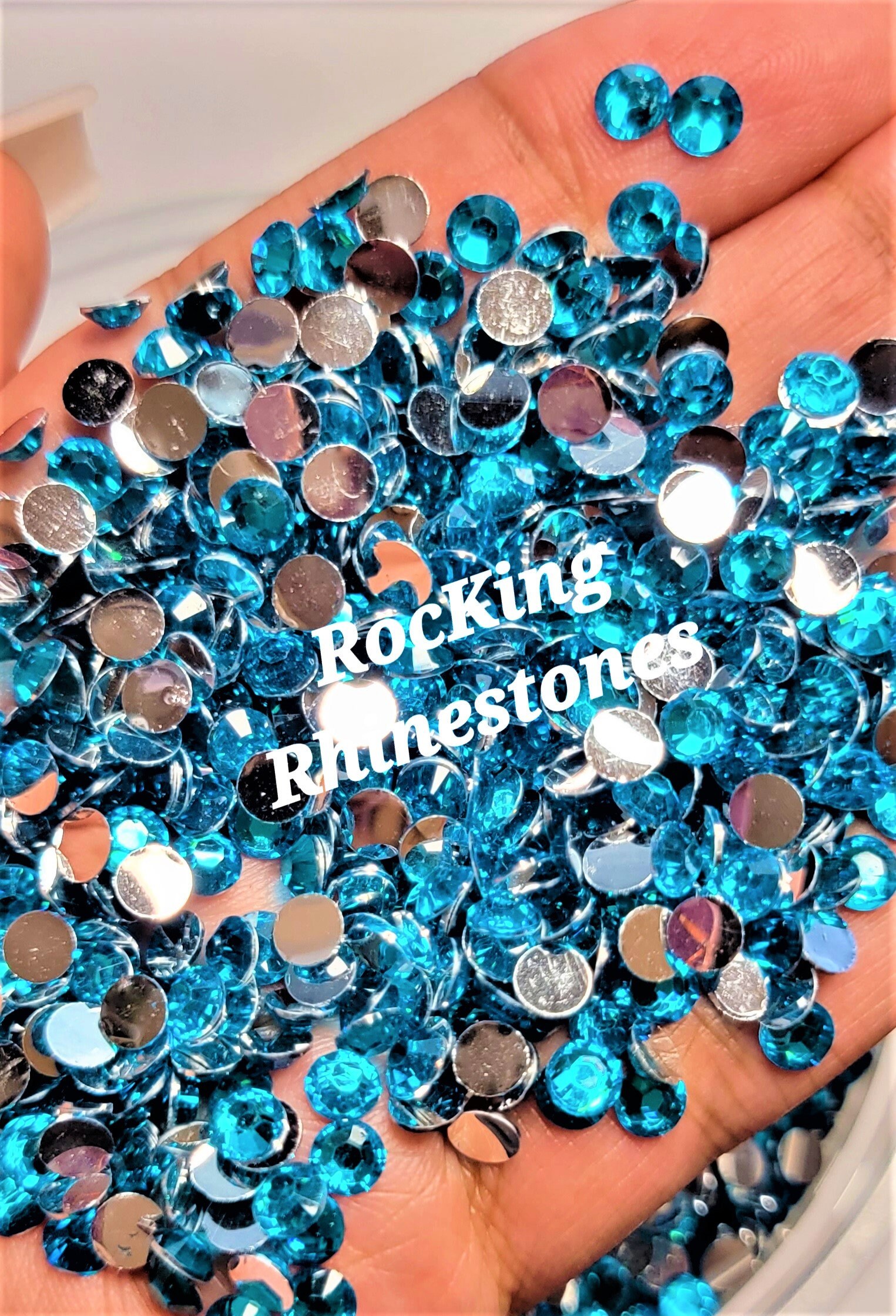 Sapphire (Blue)-Resin Rhinestones-Bling-2MM-3MM-4MM-5MM-6MM-Mixed 4pk  (2m,3m,4m,5m)-500/1000/3000pcs