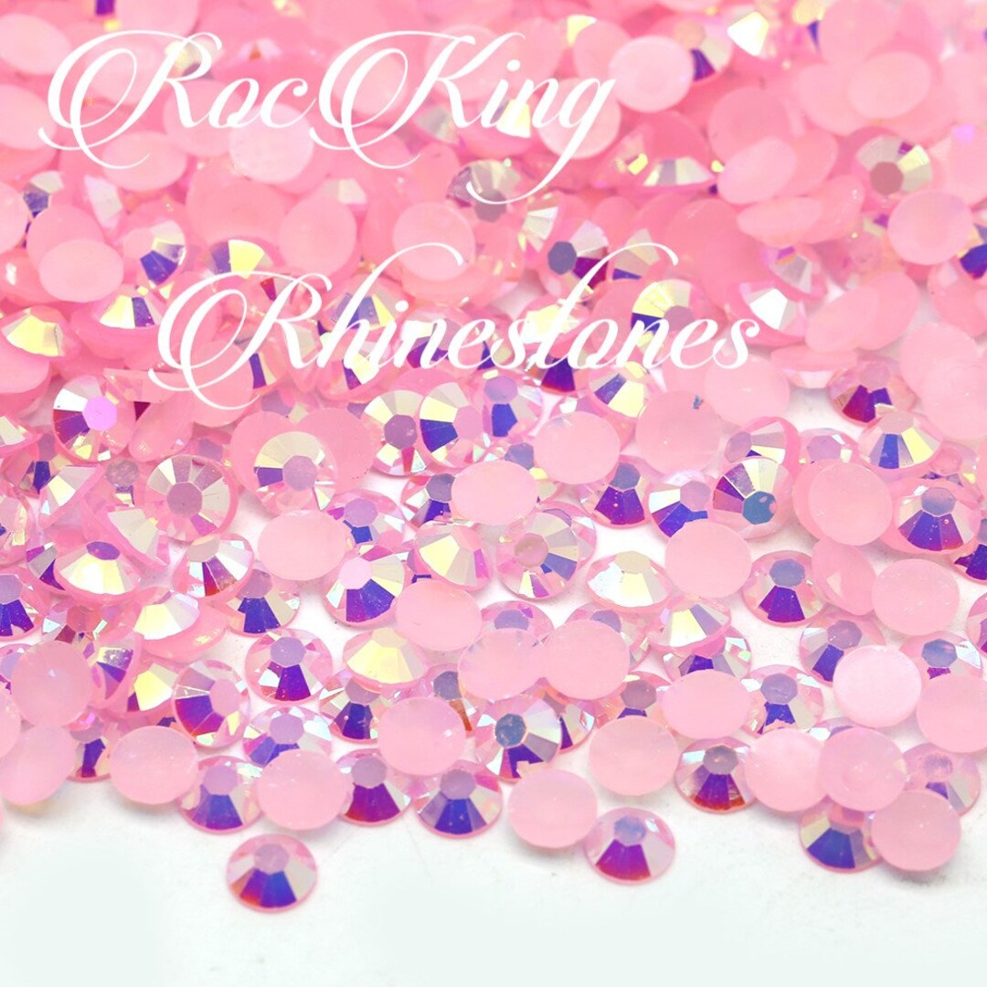 Light Pink AB Jelly Resin Rhinestones, DIY Craft Supplies: 2mm, 3mm ...