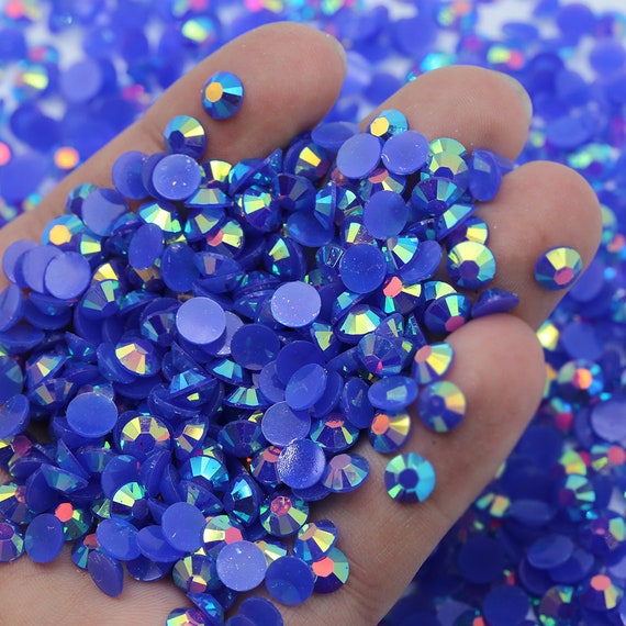 Sapphire (Blue)-Resin Rhinestones-Bling-2MM-3MM-4MM-5MM-6MM-Mixed 4pk  (2m,3m,4m,5m)-500/1000/3000pcs